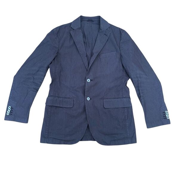 L.B.M 1911 Tailored Blazer Jacket 100% Cotton Size 50R Large Brown - Picture 1 of 12